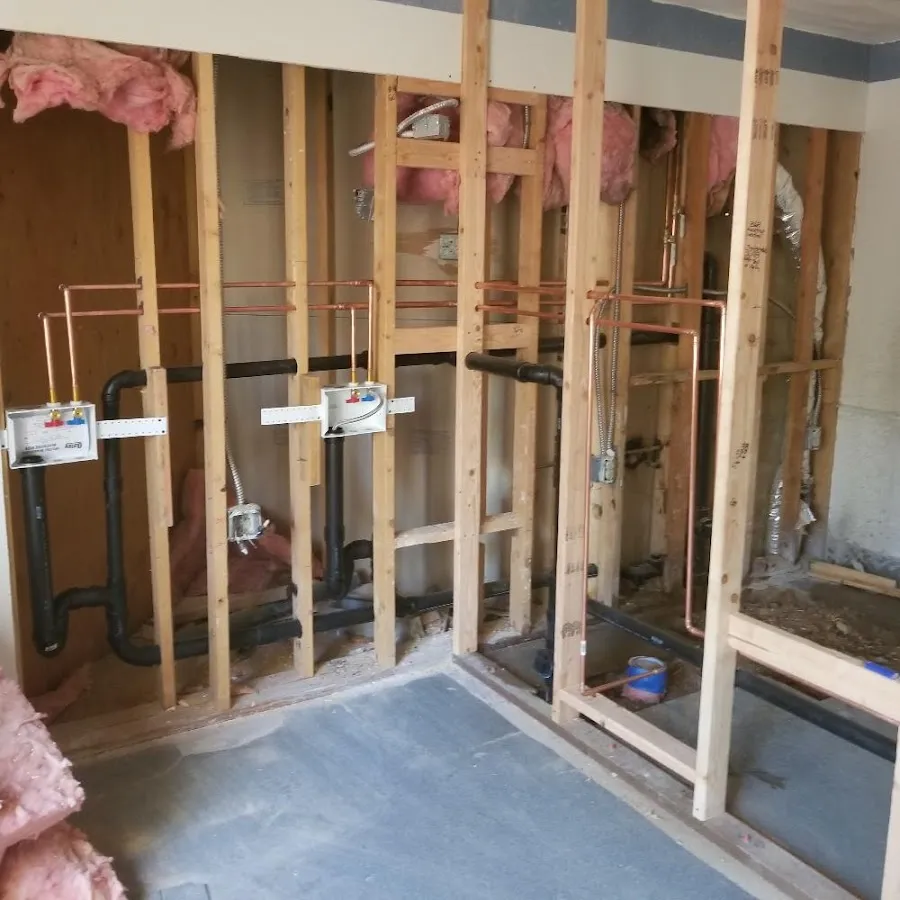 Copper pipe rough-in and plumbing installation in New Carrollton